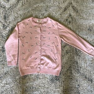 Pink cotton cardigan for girls Size 9-10